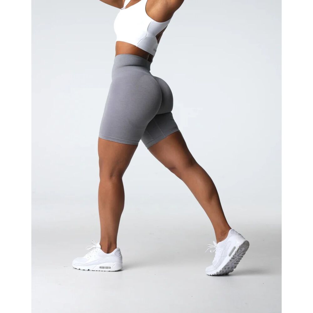 NVGTN Contour Seamless Biker Shorts Women's Small Gray High Waist